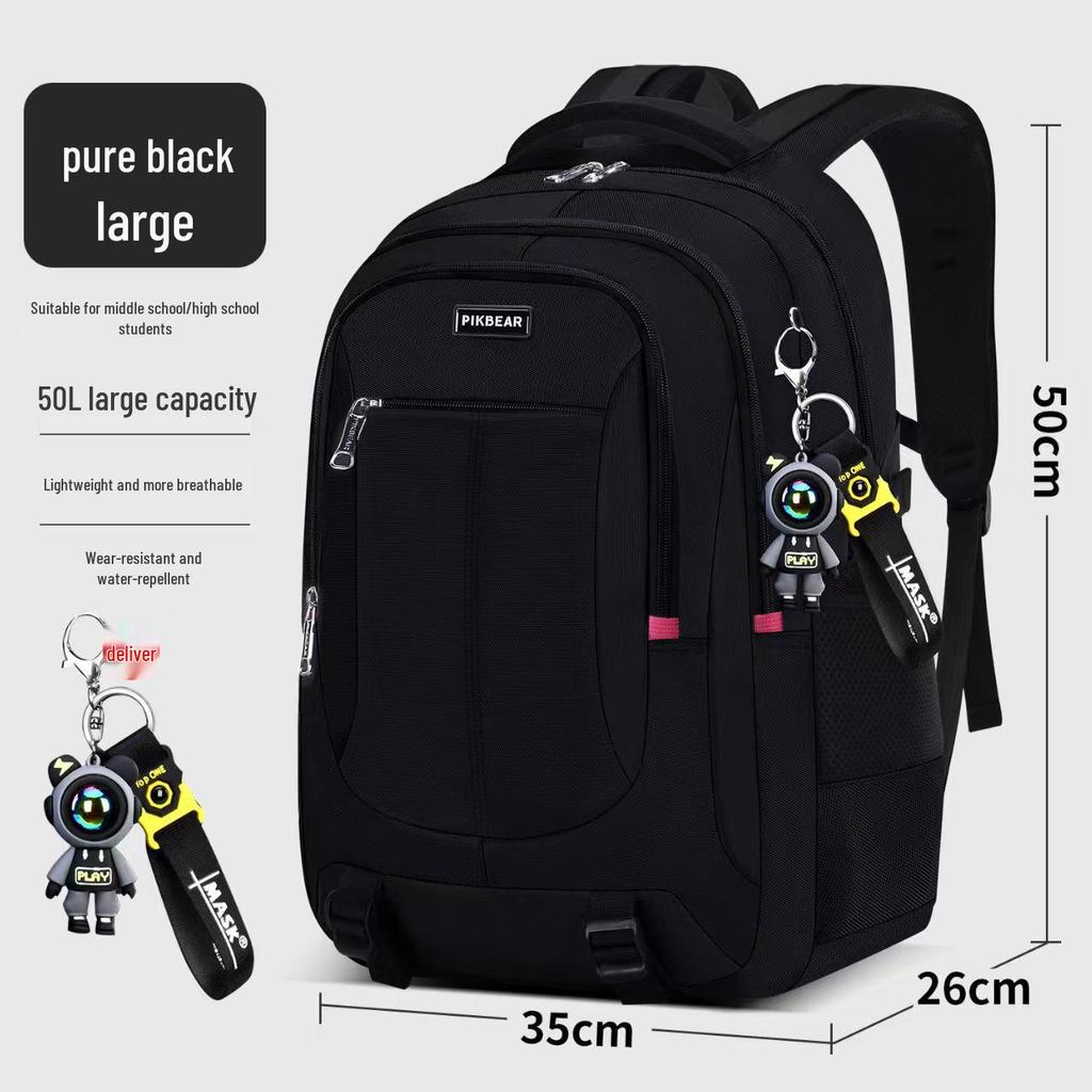 Men's Camouflage Schoolbag: Junior & High School Decompression Backpack with Spine Protection and Large Capacity for Outdoor Leisure.