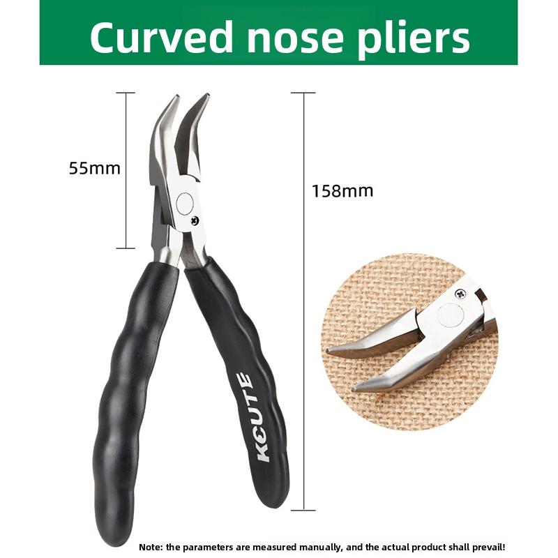 

Professional Jewelry Pliers Portable Stainless Steel Pliers Pointed Mouth Nylon Flat Mouth Pliers DIY Plier Repair Working Tools