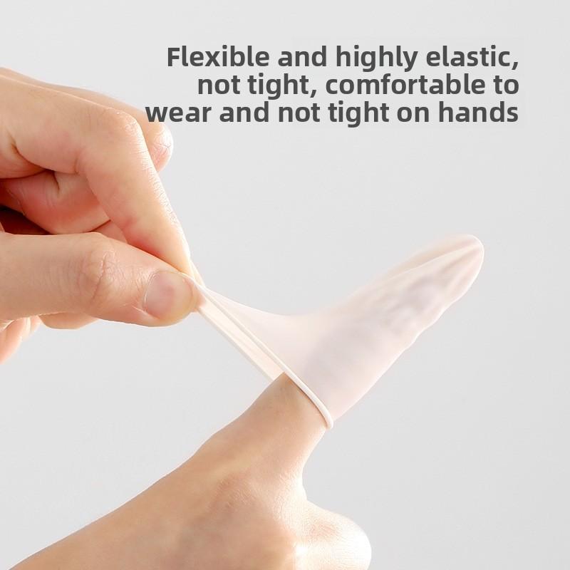 Mehrzweck flexible verdickte Gummi-Fingerlinge, Tattoo-Entferner, wasserdichte und rutschfeste Einweg-Fingerkuppenabdeckungen