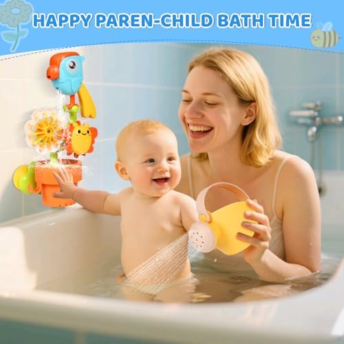 Bath Toys for Babies 1-4 Years Old, Interactive Spray Bird Water Play Toy for Toddlers, Kids Bath Time Gift for Boys & Girls