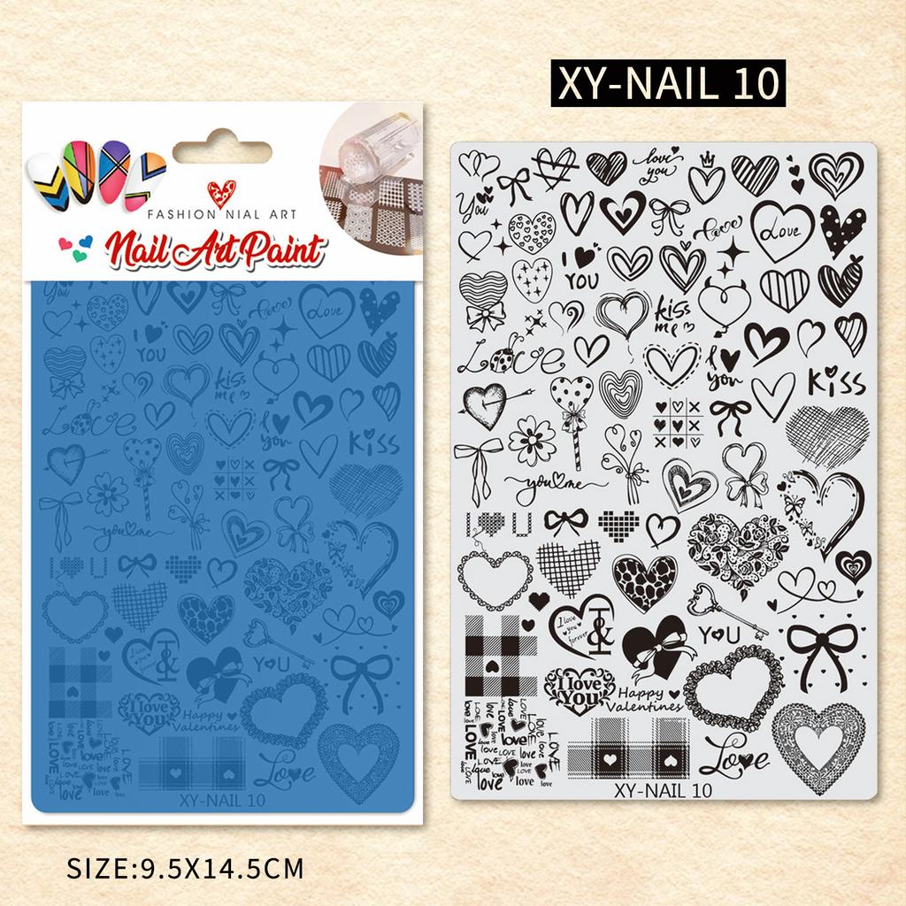 Nail Art Printing Steel Plate Lace Butterfly Pattern Flower French Large Transfer Silicone Seal Steel Plate Printing Rubber Plate
