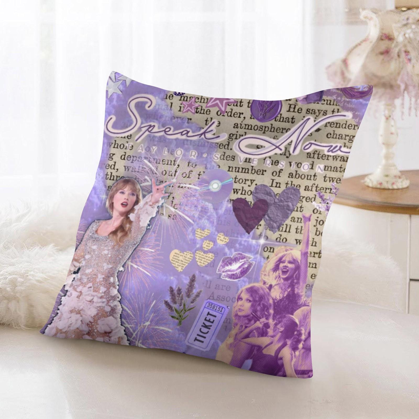 Квадратная наволочка Swifty с поддержкой концерта и принтом для дивана, наволочка для дивана, удобная удобная наволочка без сердечника, 45x45 см