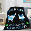 Chicken Flannel Throw Blanket Cartoon Chicken Farm Animals Blanket Lightweight Comfortable Super Soft for Bed Sofa Couch Decor