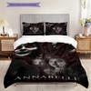 Dark Return Doll Three-piece Set (1 * Duvet Cover + 2 * Pillowcase, Without Core) 2D Flat Bedding Set Soft and Comfortable Duvet Cover and Pillowcase