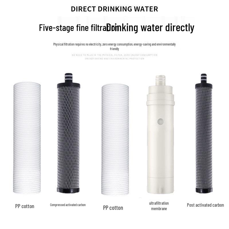 

Stainless Steel Five-Stage Ultrafiltration Tap Water Purifier for Home & Commercial Kitchen