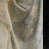 Apricot Butterfly Tulle Flocking Fabric Artistic Chinese Style Lightweight DIY Designer Material for Women's Dress Hanfu