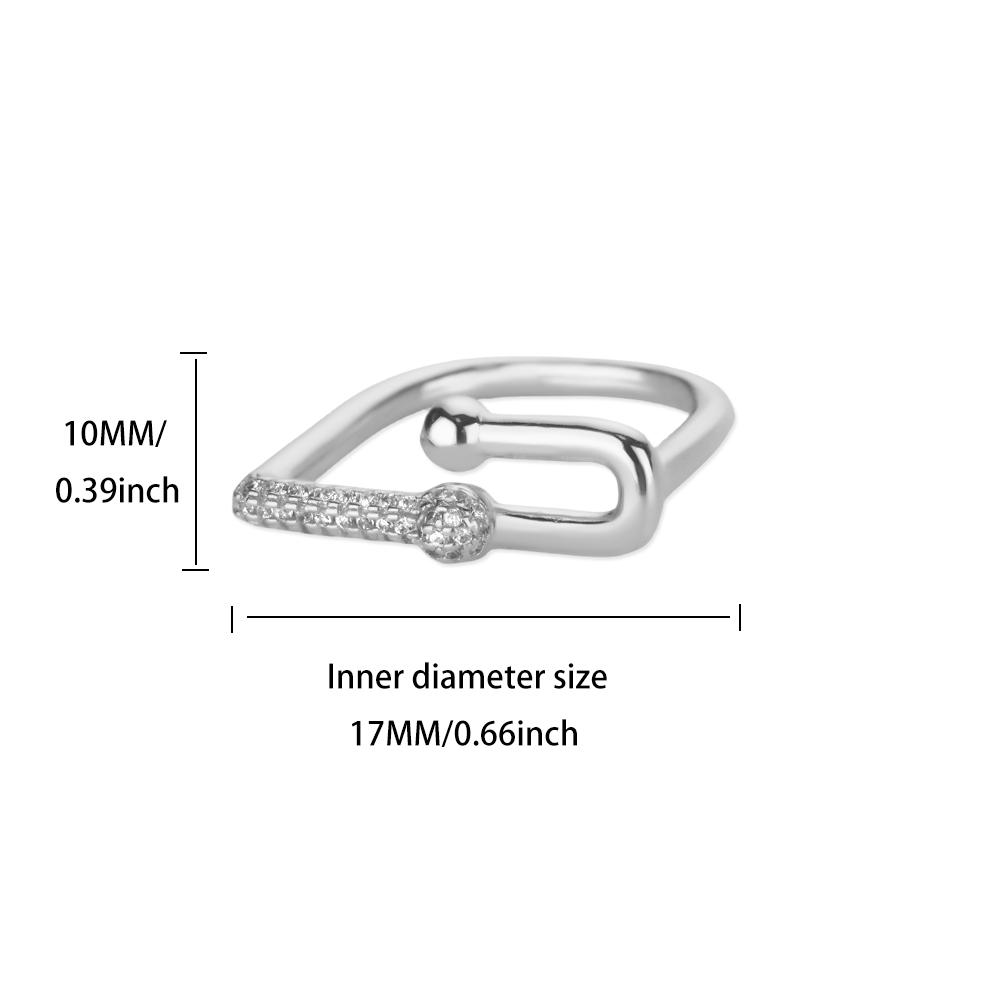 

Luxury Horseshoe Buckle Rotating Circle Rings Gold Color Stainless Steel Anti Fading Ring Women Wedding Jewelry Accessories Gift Adjustable