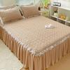Quilted Anti-slip Korean Lace Bed Skirt - Princess Style Mattress Protector