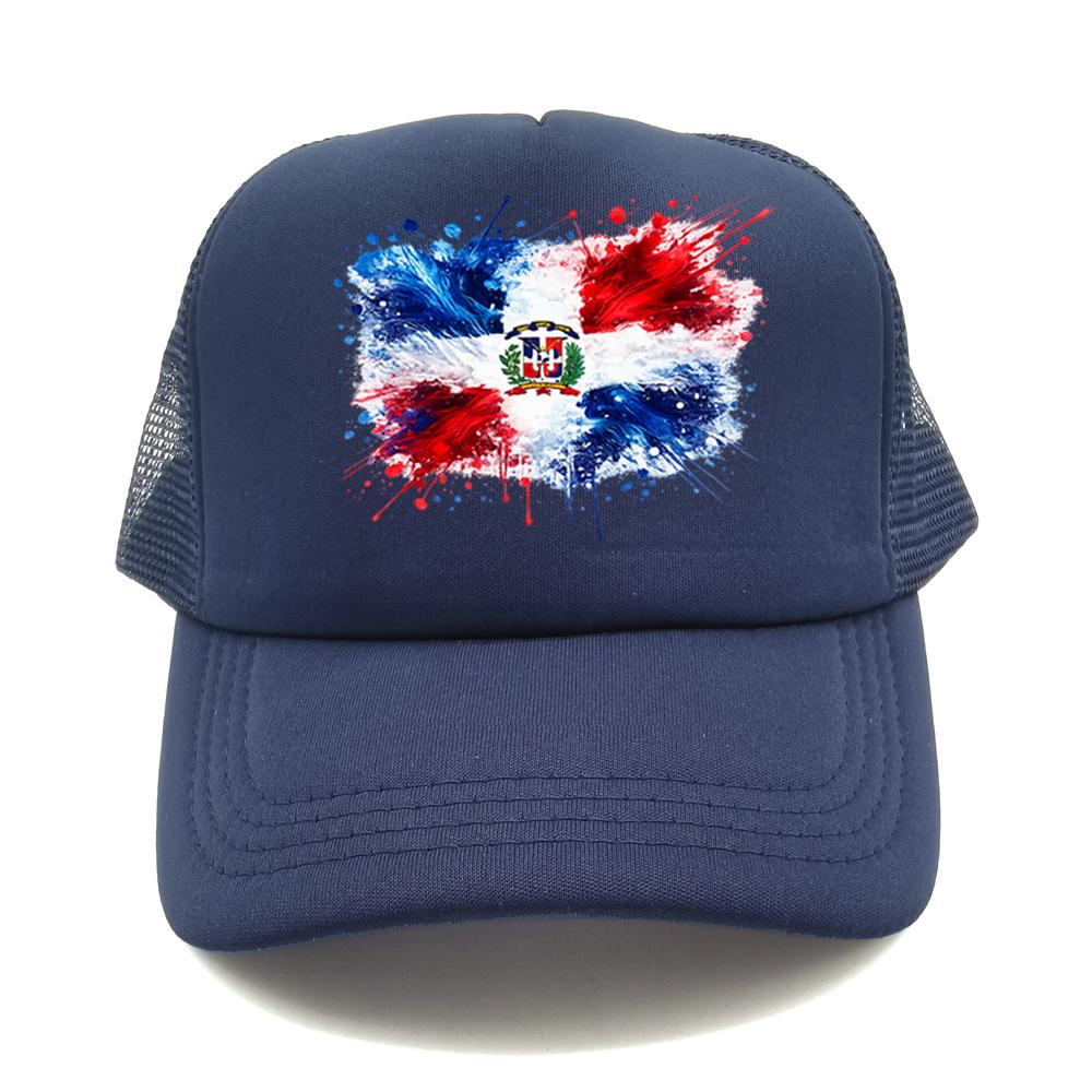 Dominican Republic Flag Baseball Cap Unisex Adjustable Mesh Hat Breathable DR Dominican Trucker Caps
