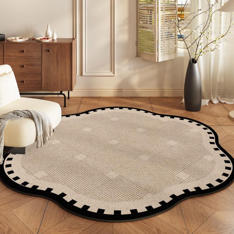 French Style Carpets for Living Room Irregular Shape Bedroom Decor Carpet Fluffy Soft Lounge Floor Mat Thick Plush Cloakroom Rug