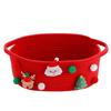Christmas Gift Basket-Red Open-Top Storage Basket for Tree Decorations,Presents,Candy-Decorative Holiday Home Decor Organizer