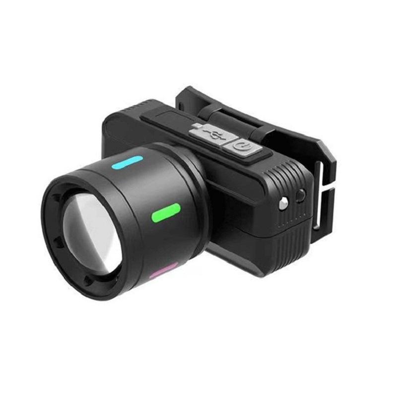 LED Headlamp Rechargeable Flashlight Zoomable Head Lamp Head Light for Outdoor Hunting Hiking Camping Gear