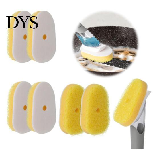 Utility Room Scrubbing Refills Replacement Sponge Head, High Density Non Scratch Pad, Compact Brush Refill Heads Easy Push To Replace Durable Cleaning