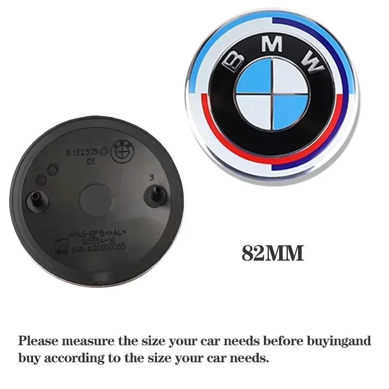 MLKQ6 Car Front Hood Emblem Logo Rear Trunk Badge for BMW E36 E46 E53 E90 E60 E61 E93 E87 X1 X3 X5 X6 F30 F20 F10 Z3 Z4 X1 X3 X5 M4 M8