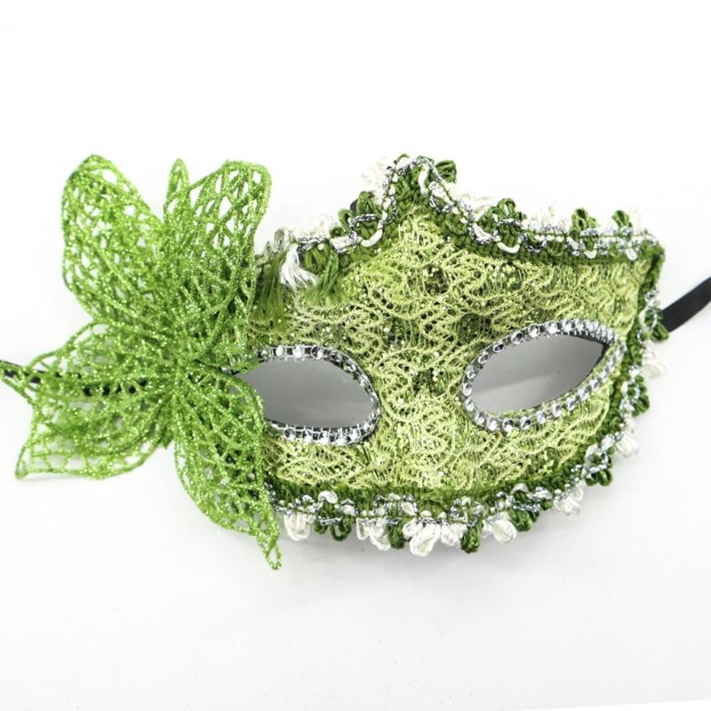 Benátská maska motýla pro ženy Maškarní maska Halloweenská párty maska s držákem Půlmaska Mardi Gras maska