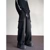 American High Street Pocket Tooling Jeans Men's Straight Casual Loose Wide-leg Pants Trendy Brand Washed Retro Trousers