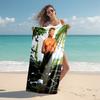 French legendary rock singer and actor Johnny Hallyday towel outdoor camping vacation swimming beach towel outdoor absorbent bath towel Y25