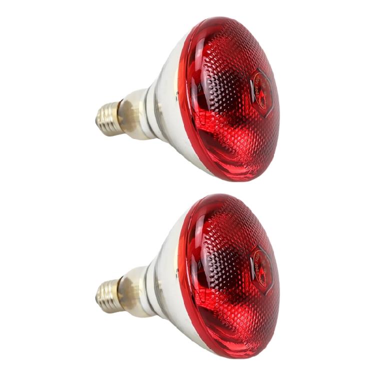 2pcs 250W Heat Lamp Red Light for Piglets Baby Chicken and Small Animals with E26 Base
