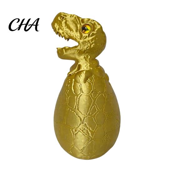 Dinosaur Stress Relief Toy 3D Printed Egg Toy, Articulated Tyrannosaurus Fidget for Desk Decor Relief, Desktop Ornament Home Office Collectible Model