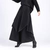 Morino Hakama Draped Visual Street Size M Wide-leg Pants, Unisex, Asymmetrical, Modified, Design, Unique, Kei, Harajuku, Style, Black,