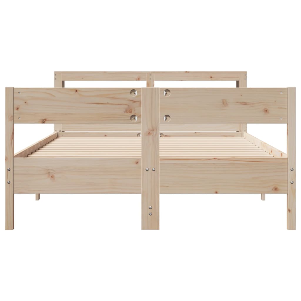 Letto in Legno Massello senza Materasso 140 x 200 cm Legno di Pino
