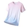 Contrast Color Short-sleeved T-shirt Casual Half-sleeved Breathable Top Ice Silk T-shirt
