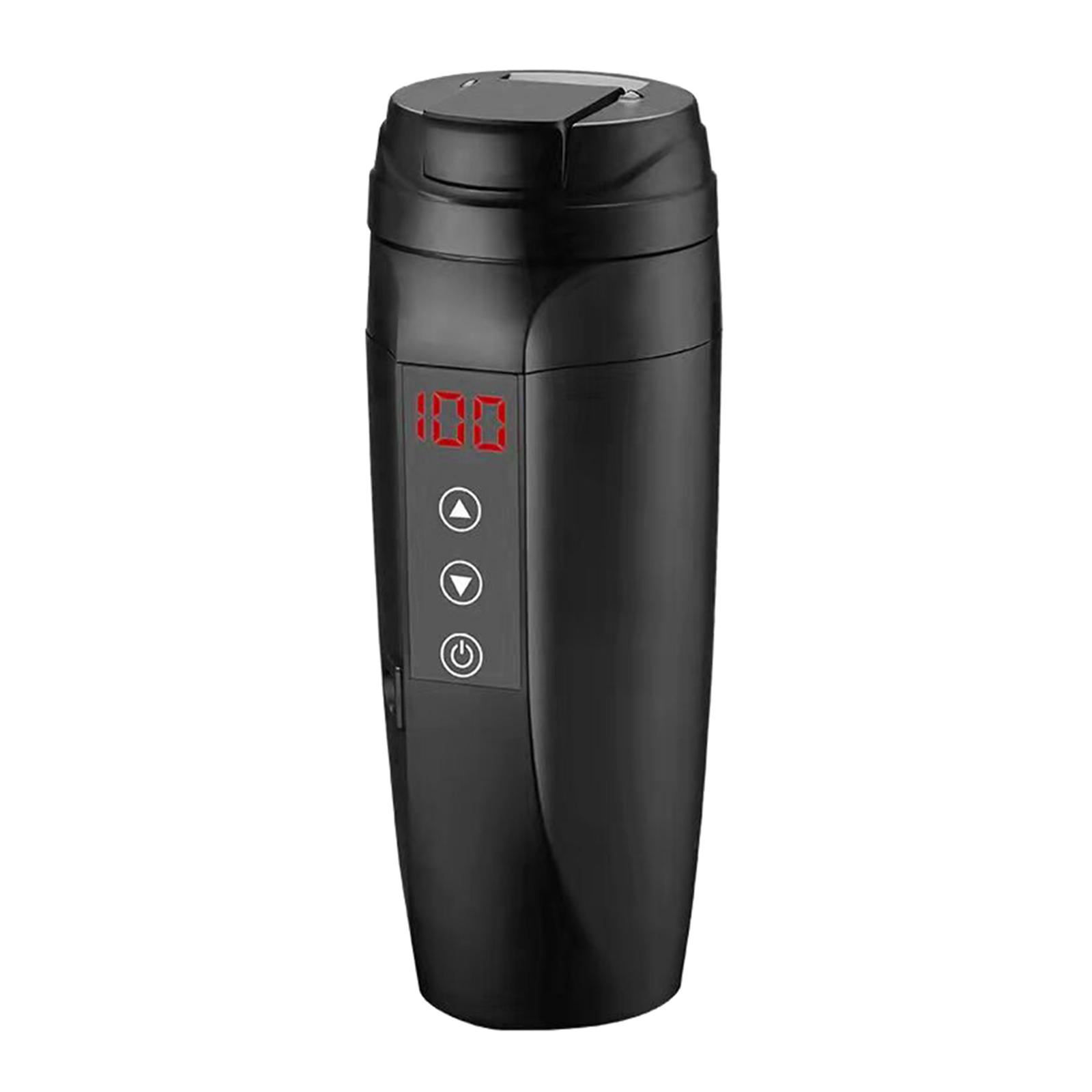 

450 мл автомобильный дорожный чайник портативный автомобильный нагреватель для чашки 12 В/24 В 304 нержавеющая сталь бутылка для подогрева воды для кружки для путешествий чёрный