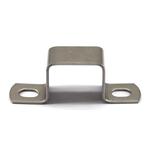 (10pcs) 25x25mm Square Pipe Clamps, 304 Stainless Steel U-Shaped Strut Connector Brackets, Tube Buckles, Hose Clamps, Cable Clamps