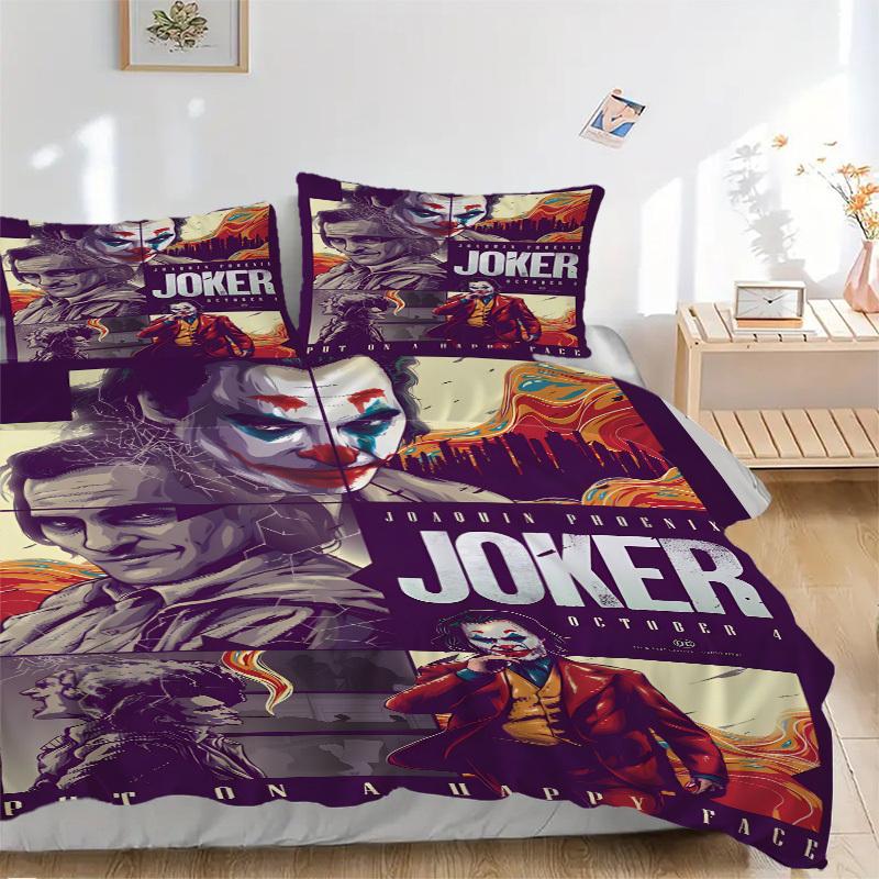 

Joker: Put on a Happy Face Bedding Set Comforter Cover Gift for Bedroom,Includes 1 Cover and 2 Pillowcases, No InsertB216 135x200cm