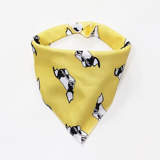 Soft Pet Bandana Cotton Triangle Scarf for Cats And Dogs Cute Cartoon Print Adjustable Drool Bib Easy Clean Pet Accessory