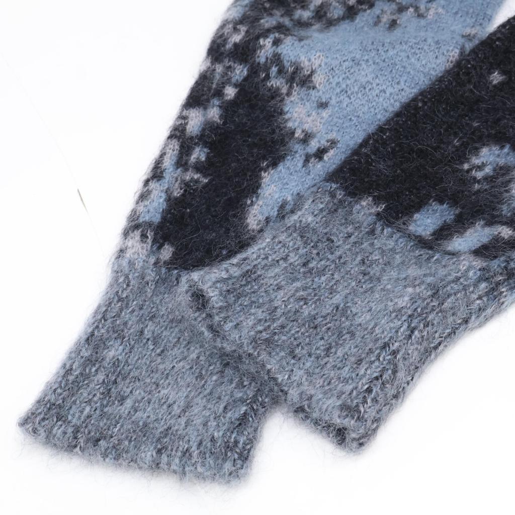 Diesel A11179 M-RODI Blue Wool X Nylon Mohair Blend Knit Cardigan Tops XS BlueUsed