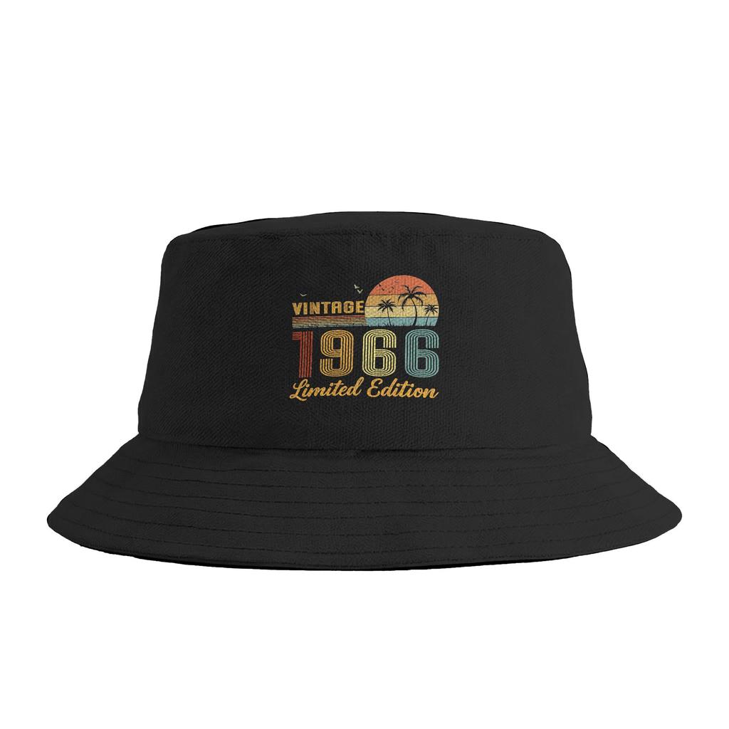 Vintage Awesome 1966 Retro 60Th Birthday Usa Flag Bucket Hat For Men Women Fisherman Hats Casual Beach Travel Caps Sun Hats