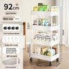 Compact Multi-layer Trolley Storage Rack for Kitchen, Bedroom, and Bathroom