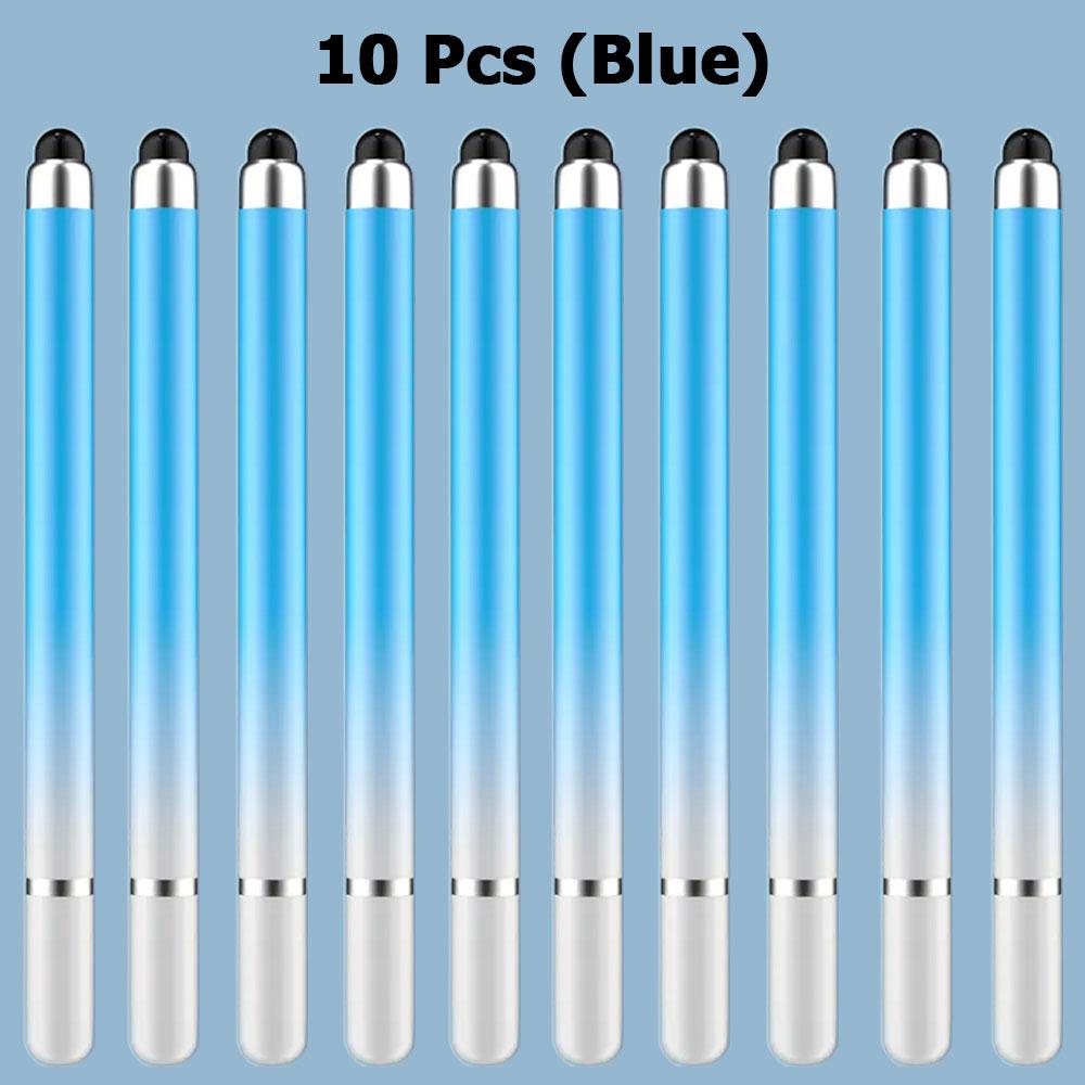 10Pcs Colorful Stylus Tablet Pen Universal 2-In-1 Drawing Screen Pencil for Samsung Huawei Phone IPad for IPhone Apple Touch Pen