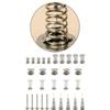 Adhesive Doll Head Spring Base Set, Metal Replacement Parts with Round Plate Structure, 30 Count for Repair Work, DIY Dolls and Model Crafts