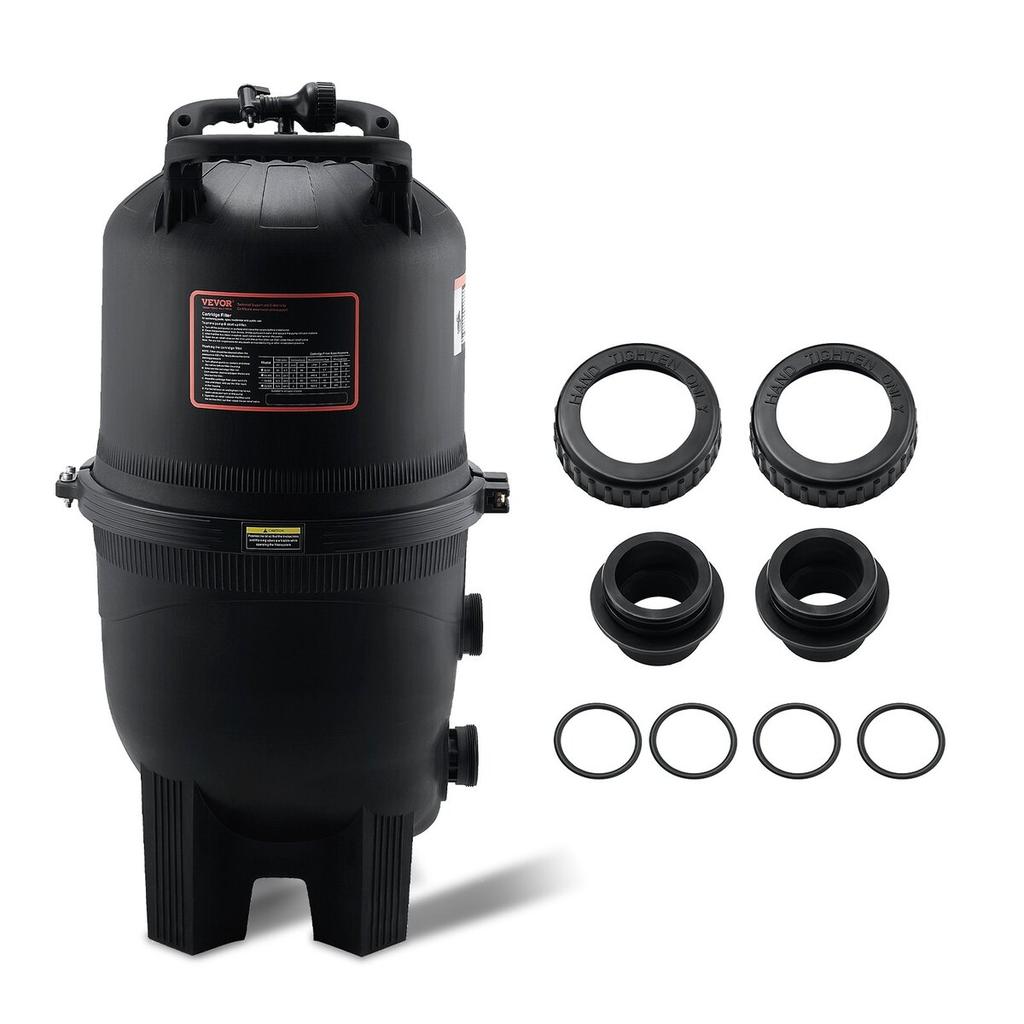 Cartridge Pool Filter, 49 Sq.m Filter Area Inground Pool Filter, Above Ground Swimming Pool Filtration Filter System with Upgrade Filter &Leak-proof,
