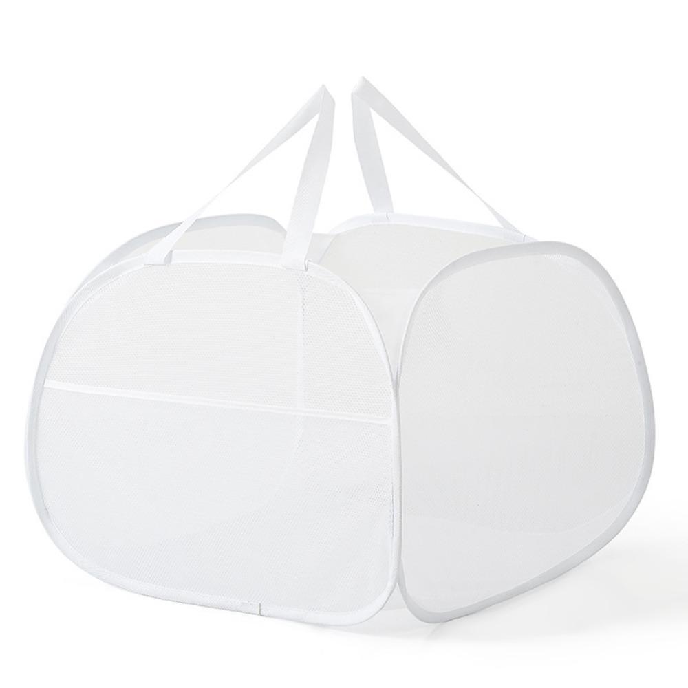 Portable Collapsible Dirty Clothes Hamper Large Capacity Ventilated Dirty Clothes Bin Mesh Foldable Laundry Hamper Storage