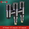 Multi-Port Angle Valve: Three-Way Faucet Diverter for Washing Machine