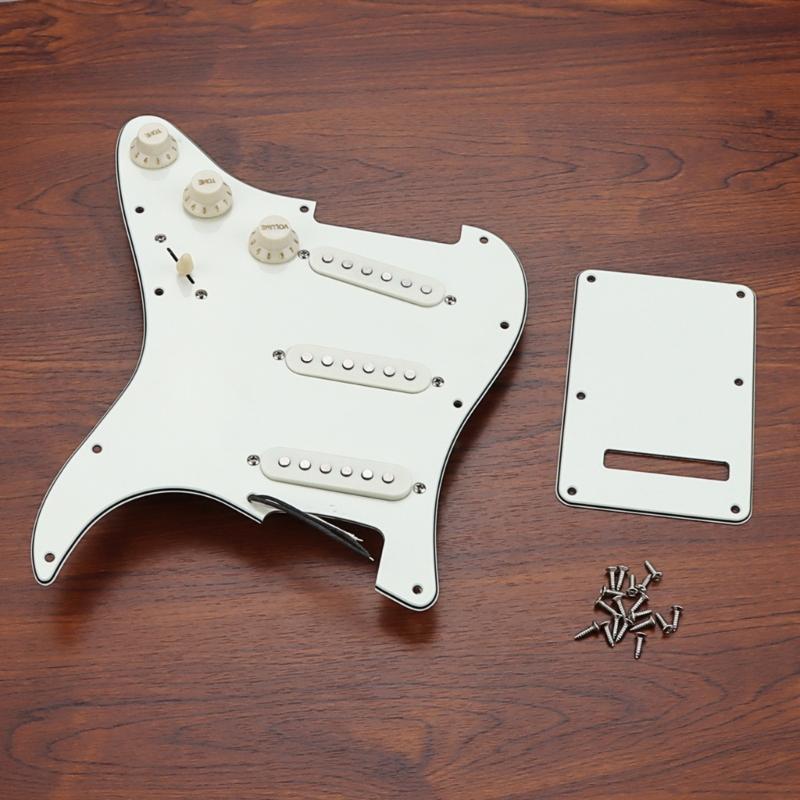 Prewired Pickups Set Loaded Pickguard Pickups Guitar Alnico 5 Pickups SSS Single Coil Pickups Cover Set Loaded Humbucker