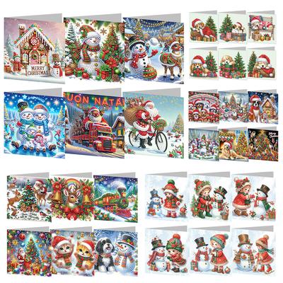 Peinture Diamant 5D DIY Nouvelle Carte de Noël Carte de Vœux de Festival Peinture Broderie Diamant Fait Main Kit d'Art 2025