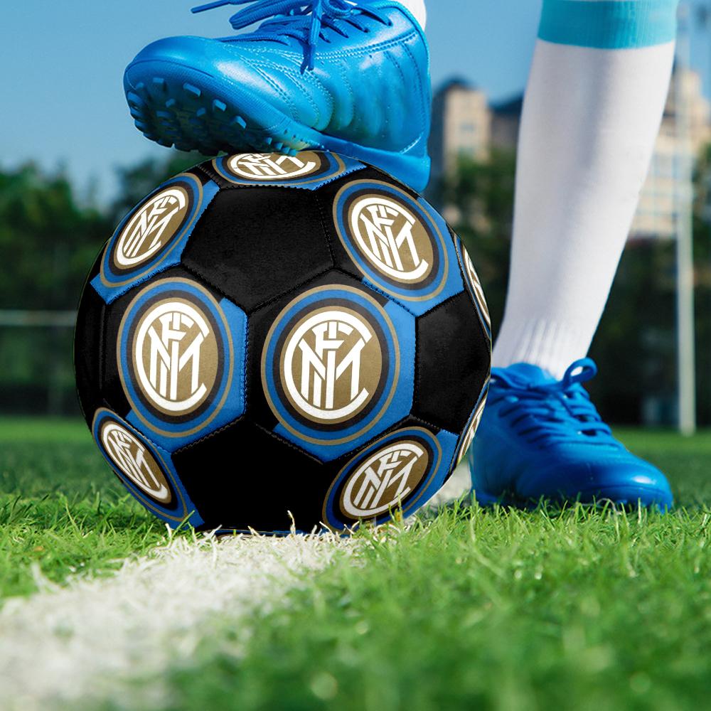 Pallone Calcio Indoor Inter Milan Colorato Cucito a Macchina PVC Misura 5 Allenamento Squadra Pronto per la Competizione Durevole Rimbalzo Elevato Cool Regalo Sportivo