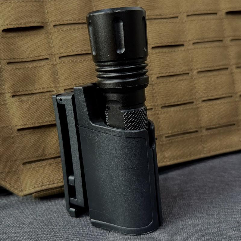 360° Rotating Quick-Draw Lightweight Tactical Flashlight Holster - Universal Fit