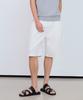 MINDBRIDGE [Couture] 9oz Doppelfalten Weiße Jeans-Halbhosen