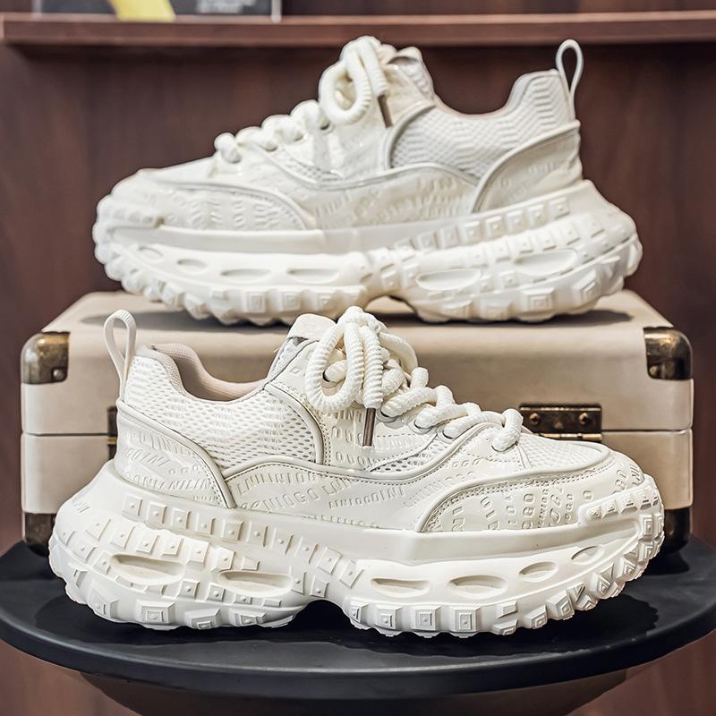 

Dad shoes men s shoes 25 new spring and summer breathable mesh tires thick soles increase trend men s casual sports shoes 39