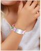 Pink Dinosaurs Silicone Strap Bracelets with Free Customize, If Lost Bracelets, Gift for Son Daughter Kids Child Newborn