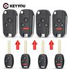 KEYYOU 2/3/4BTN Modified Filp Remote Key Shell Fob Case For Honda Fit CRV Civic Ight Ridgeline HRV Jazz ACCORD 2003-2013