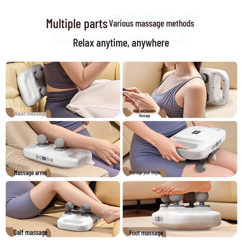Likestore 4-Head Electric Percussion Massage Gun CN plug (adapter included)