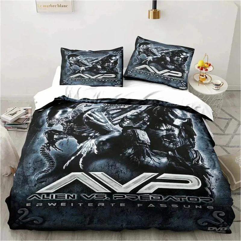 Alien Vs. Predator Predator Movie Bedding Set Single Double Queen King Size Duvet Cover Adult Boys Bedroom Bedspread Luxury Gift
