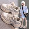 Girls' sports shoes Boys' mesh breathable dad shoes 2025 autumn new children's net shoes medium and older children's running shoes