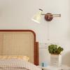 Ancient Style Bedroom Bed Wall Lamp Removable Rocker Arm Lamp Cream Wind Folding Telescopic Study Study Reading Light